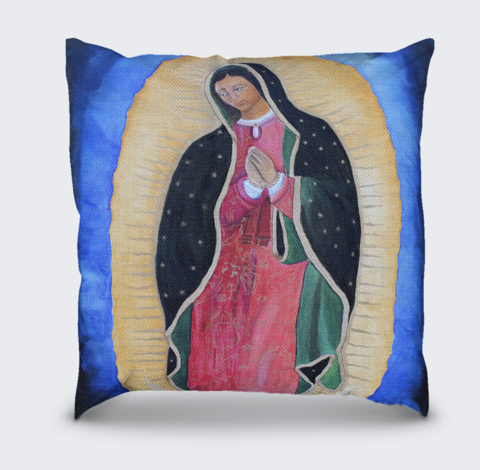 In Gratitude Guadalupana 18 x 18 Inch Pillow