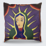 Let Your Light Shine Guada Lupita painting by Michelle G. Mendoza 16 x 16 Inch Pillow