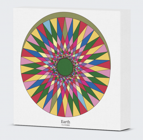Earth art by Transformational Light Designs 6 x 6 Inch Canvas