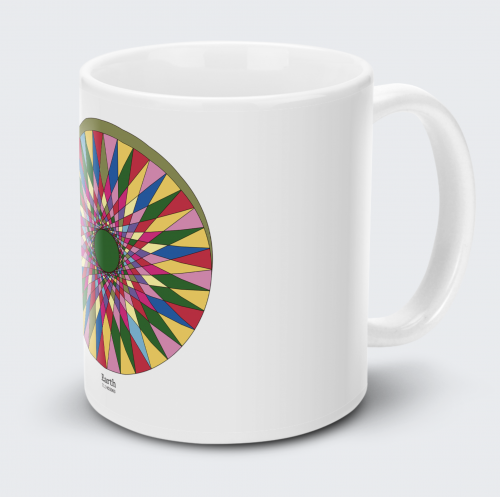 Earth art by Transformational Light Designs 11 oz. White Coffee Mug