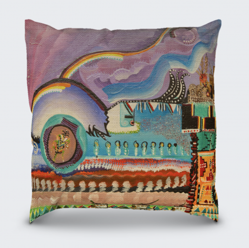 Heaven and Earth art by Farlan Ghahate 16 x 16 Inch Pillow